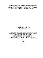 Computational study of therapeutic targets and ADME associated proteins and application in drug design