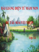 Bài giảng điện tử mầm non lớp Lá đề tài Số 6 vui nhộn