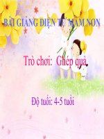 Bài giảng điện tử mầm non lớp Chồi đề tài Trò chơi ghép quả