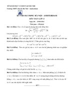 Đề thi OLYMPIC Hà Nội   Amsterdam năm 2011   Toán 11