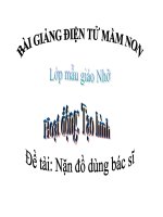 Bài giảng điện tử mầm non lớp Chồi đề tài Nặn đồ dùng bác sĩ