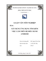 Bài toán hỗ trợ tìm kiếm việc làm bằng android