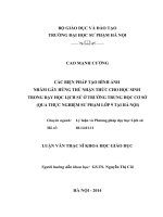 Luận văn: Các biện pháp tạo hình ảnh nhằm gây hứng thú nhận thức cho học sinh trong dạy học lịch sử ở trường Trung học cơ sở (qua thực nghiệm sư phạm lớp 9 tại Hà Nội)