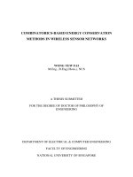 Combinatorics based energy conservation methods in wireless sensor networks