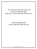 BIỆN PHÁP TỔ CHỨC THI CÔNG THUỶ ĐIÊNH TRUNG THU ĐIỆN BIÊN