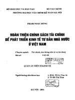 hoàn thiện chính sách tài chính để phát triển kinh tế tư bản nhà nước ở việt nam
