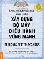 Xây dựng bộ máy điều hành vững mạnh  David a  nadler