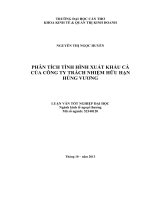 phân tích tình hình xuất khẩu cá của công ty trách nhiệm hữu hạn hùng vương