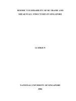Seismic vulnerability of RC frame and shear wall structures in singapore 