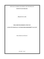 LUẬN án TIẾN sĩ vật lí MILLIMETER OBSERVATION OF a GRAVITATIONALLY LENSED HIGH REDSHIFT GALAXY