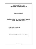 Nghiên cứu thiết kế tối ưu động cơ đồng bộ ba pha nam châm vĩnh cửu (TT)