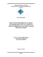 Phân tích tình hình xuất khẩu sản phẩm mực nút của công ty trách nhiệm hữu hạn một thành viên đăng phúc