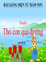 Bài giảng điện tử mầm non lớp Mầm đề tài Truyện thỏ con qua đường