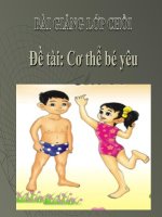 Bài giảng điện tử mầm non lớp Chồi đề tài Cơ thể bé yêu