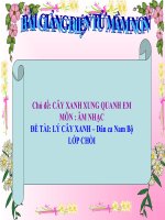 Bài giảng điện tử mầm non lớp Chồi đề tài Âm nhạc lý cây xanh