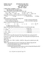 De thi hoa 8 hoc ki II 2011