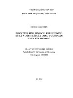 phân tích tình hình chi phí hệ thống xử lý nước thải của công ty cổ phần thủy sản mekong