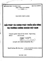 giải pháp tài chính phát triển bền vững thị trường chứng khoán việt nam