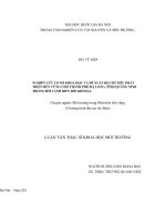 NGHIÊN cứu cơ sở KHOA học và đề XUẤT bộ CHỈ TIÊU PHÁT TRIỂN bền VỮNG CHO THÀNH PHỐ hạ LONG, TỈNH QUẢNG NINH TRONG bối CẢNH BIẾN đổi KHÍ hậu 