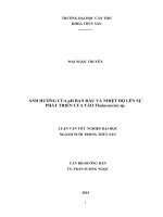 ảnh hưởng của ph ban đầu và nhiệt độ lên sự phát triển của tảo thalassiosira sp