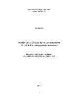 nghiên cứu sản xuất bột cá từ phụ phẩm cá lau kiếng (pterygoplichthys disjunctivus)