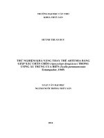 thử nghiệm khả năng thay thế artemia bằng giáp xác chân chèo (apocyclops dengizicus) trong ương ấu trùng cua biển (scylla paramamosain estampador, 1949)
