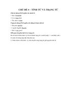 Chủ đề 04   Tính từ và trạng từ