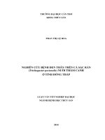 nghiên cứu bệnh đen thân trên cá sặc rằn (trichogaster pectoralis) nuôi thâm canh ở tỉnh đồng tháp