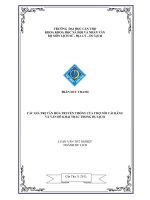 các giá trị văn hóa truyền thống của chợ nổi cái răng và vấn đề khai thác trong du lịch