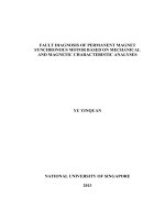 FAULT DIAGNOSIS OF PERMANENT MAGNET SYNCHRONOUS MOTOR BASED ON MECHANICAL AND MAGNETIC CHARACTERISTIC ANALYSIS