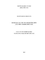 đánh giá các yếu tố ảnh hưởng đến cấu trúc surimi thủy sản