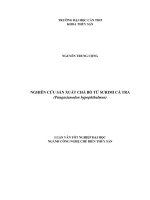 nghiên cứu sản xuất chả bò từ surimi cá tra (pangasianodon hypophthalmus)