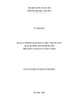 Quản lý trường mầm non tư thục mẹ yêu con quận ba đình, thành phố hà nội theo tiếp cận quản lý chất lượng 