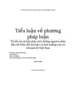 Tiểu luận về phương pháp luận từ tồn tại xã hội phân tích những nguyên nhân dẫn tới biến đổi khí hậu và ảnh hưởng của nó tới kinh tế việt nam