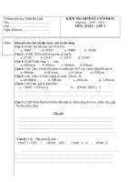 ĐỀ THI LỚP 3 MÔN TOÁN ĐẦY ĐỦ KIẾN THỨC