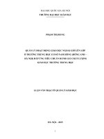 Quản lý hoạt động giáo dục ngoài giờ lên lớp ở trường trung học cơ sở nam hồng (đông anh   hà nội) đáp ứng tiêu chuẩn đánh giá chất lượng giáo dục trường trung học 