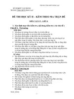 MA TRẬN ĐỀ THI HỌC KỲ 2   LỚP 11