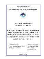 ứng dụng phương pháp arisa (automated ribosomal intergenic spacer analysis) trong phân tích sự biến động và đa dạng của cộng đồng vi khuẩn sống tự do ở vịnh tachibana theo thời gian