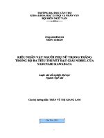 kiểu nhân vật người phụ nữ trong bộ tiểu thuyết đạt giả nobel của yasunari kawataba 