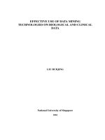 Effective use of data mining technologies on biological and clinical data 