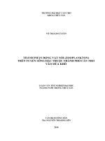 thành phần động vật nổi (zooplankton) trên tuyến sông hậu thuộc thành phố cần thơ vào mùa khô