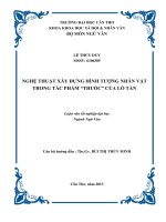 NGHỆ THUẬT xây DỰNG HÌNH TƯỢNG NHÂN vật TRONG tác PHẨM “THUỐC” của lỗ tấn 