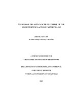 Studies on the anti cancer potential of sesquiterpene lactone parthenolide 1 