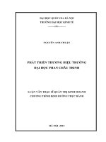 Phát triển thương hiệu trường đại học phan châu trinh 