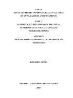 Part 1 total synthesis and biological evaluation of antillatoxin and fragments part II synthetic studies towards the total synthesis of cytochalasans and tuberostemonine 