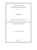 Nghiên cứu tổng hợp vật liệu pha tĩnh của cột chiết pha rắn từ vỏ trấu biến tính và ứng dụng phân tích lượng vết crom 