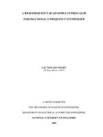 A high frequency quad modulus prescaler for fractional n frequency synthesizer