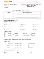 Đề thi giữa học kì 1 môn toán lớp 3 trường tiểu học phương hưng năm 2011   2012 