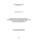 xác định liều benzocaine (ethyl 4  aminobenzoate) gây mê phù hợp trong tiêm vắc xin phòng bệnh cho cá tra (pangasianodon hypophthalmus)