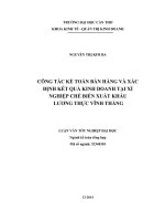 công tác kế toán bán hàng và xác định kết quả kinh doanh tại xí nghiệp chế biến xuất khẩu lương thực vĩnh thắng
